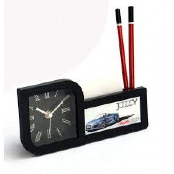  CLOCK WITH PAD AND PEN HOLDER